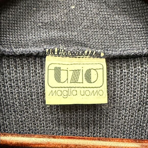Maglia Uomo vintage  Men's Classic Blue Cardigan - Picture 2 of 4